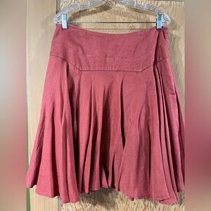 Sundance Linen Coral A-Line Skirt